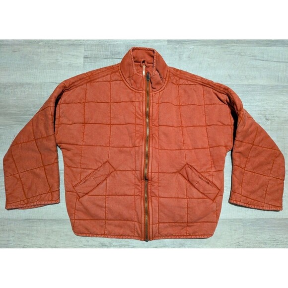 Free People Jackets & Blazers - Free People Dolman Quilted Knit Jacket Terracotta Orange Oversized Size Small